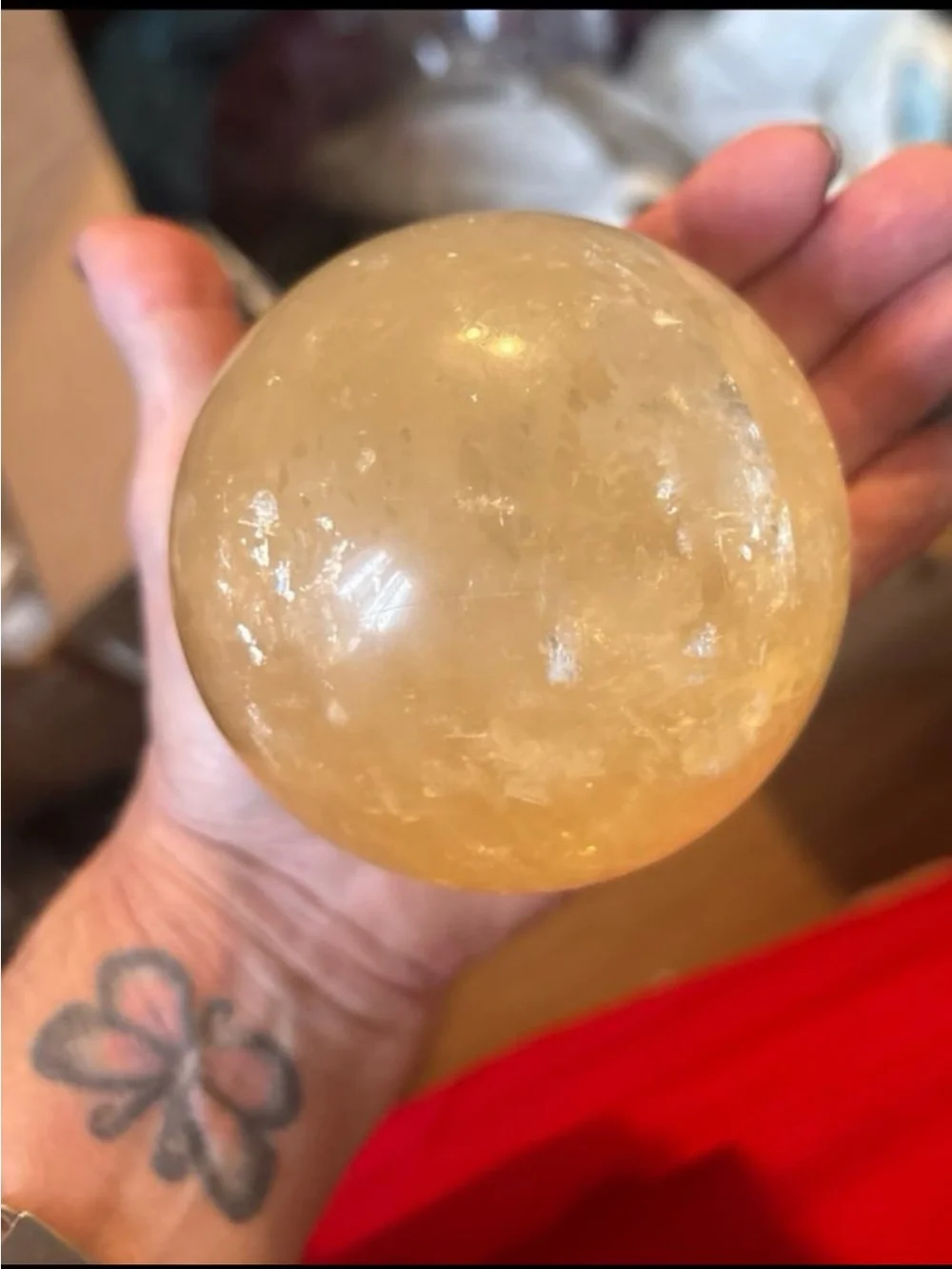 Honey Calcite Sphere HQ